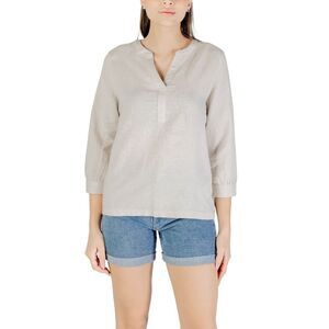 Street One Beige Linen Women's Blouse